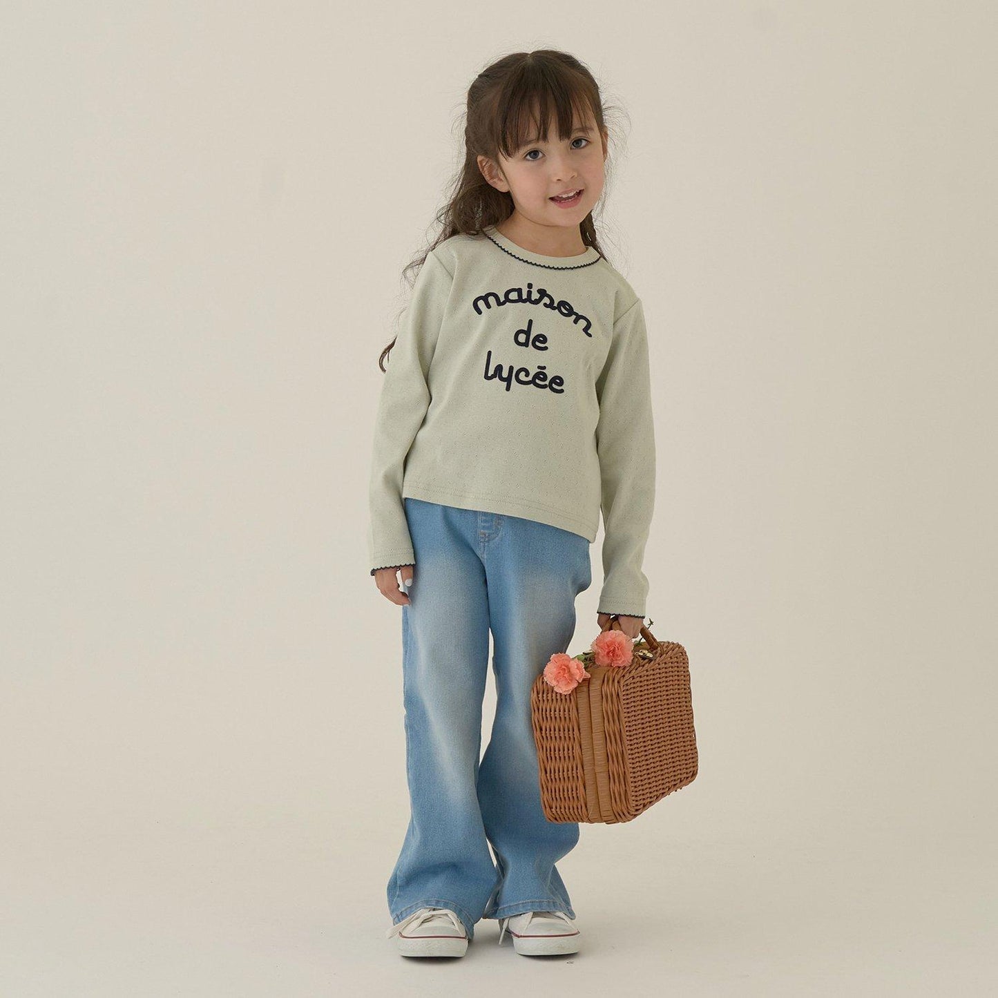 皮克米辛圖案網眼上衣