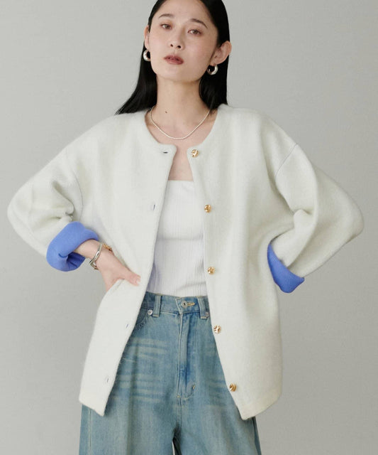 FOX混雙面針織大衣