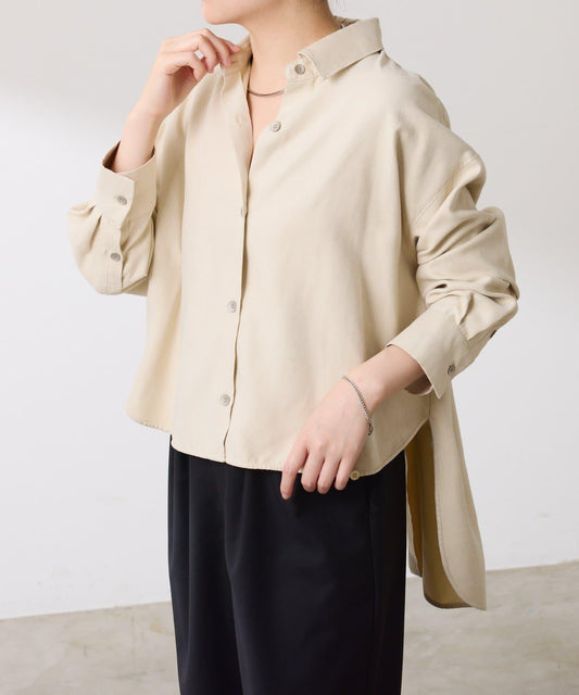 【デザインを変えられる】スエードタッチバックロングシャツ/カセット服
