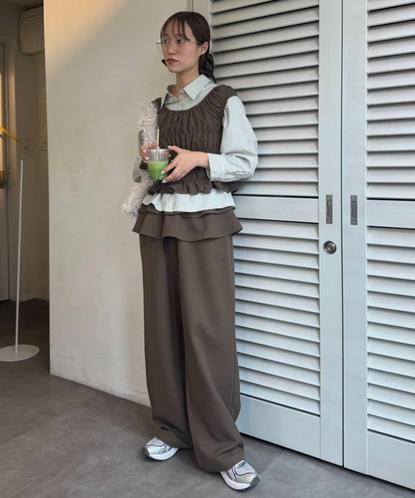 【TERIO韓國企劃】帶褶邊的西褲