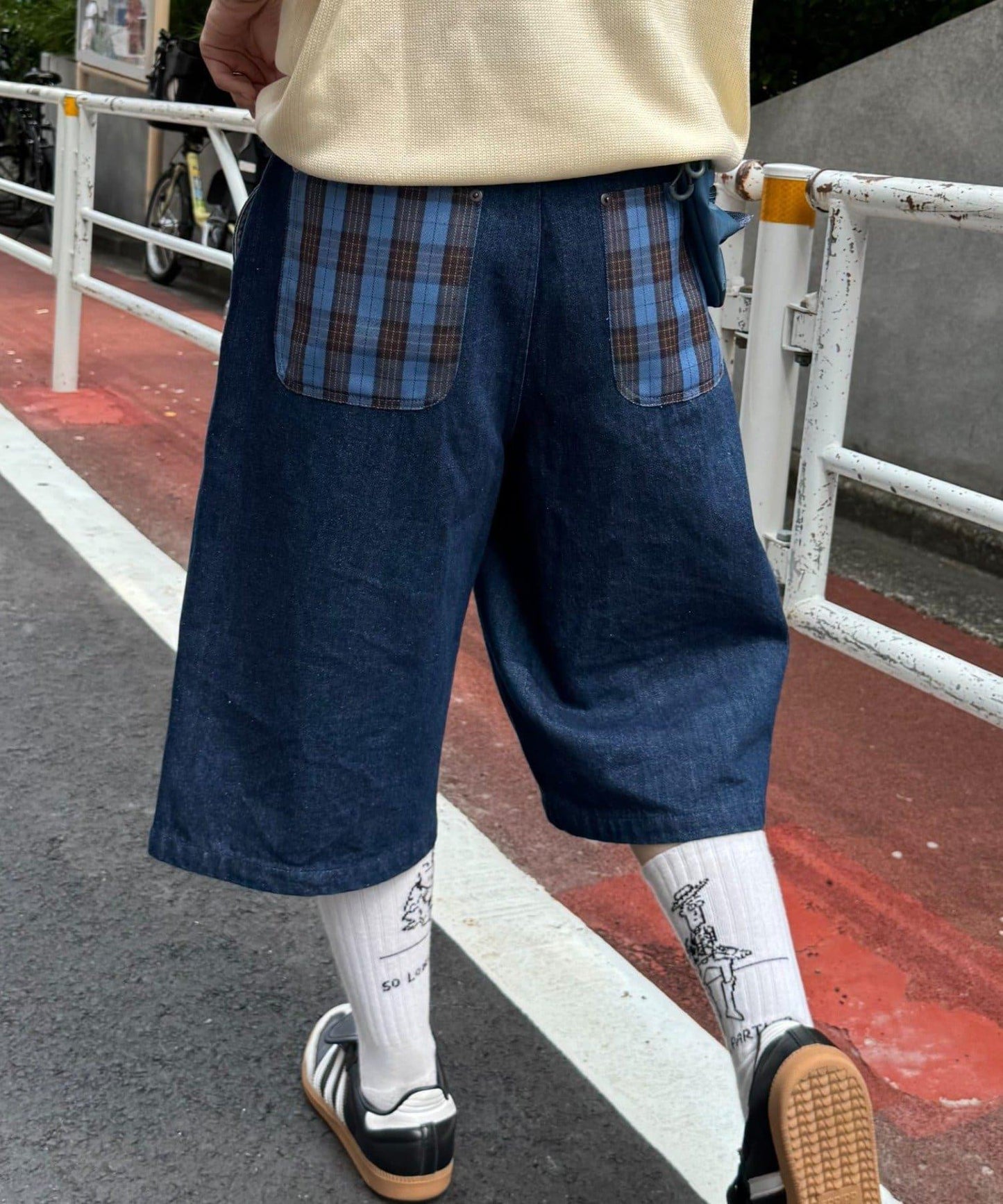 【男女通用】格紋口袋短褲