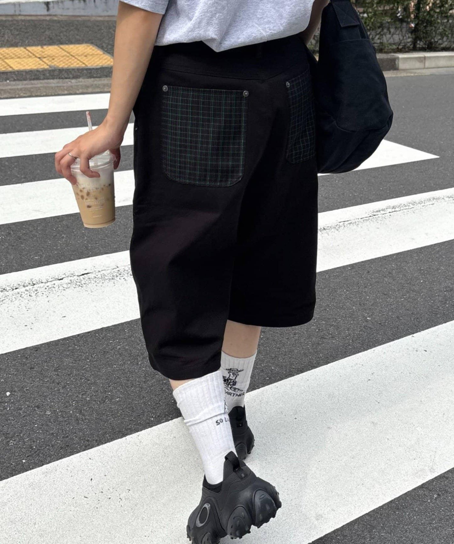 【男女通用】格紋口袋短褲