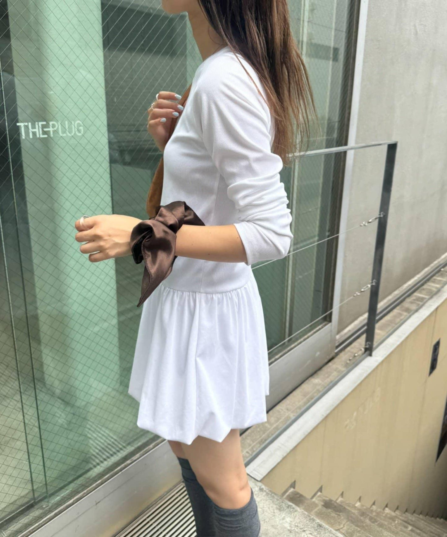 【TERIO韓國企劃】下襬荷葉邊氣球短袖T恤
