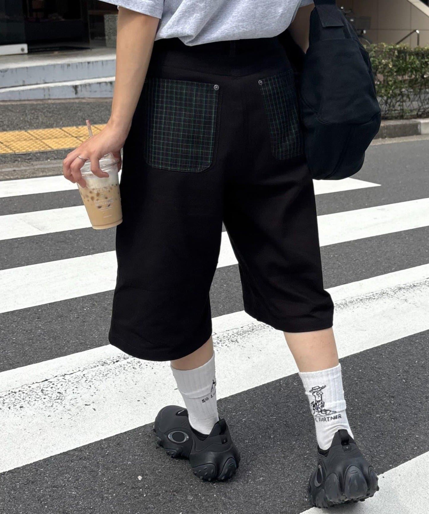 【男女通用】格紋口袋短褲