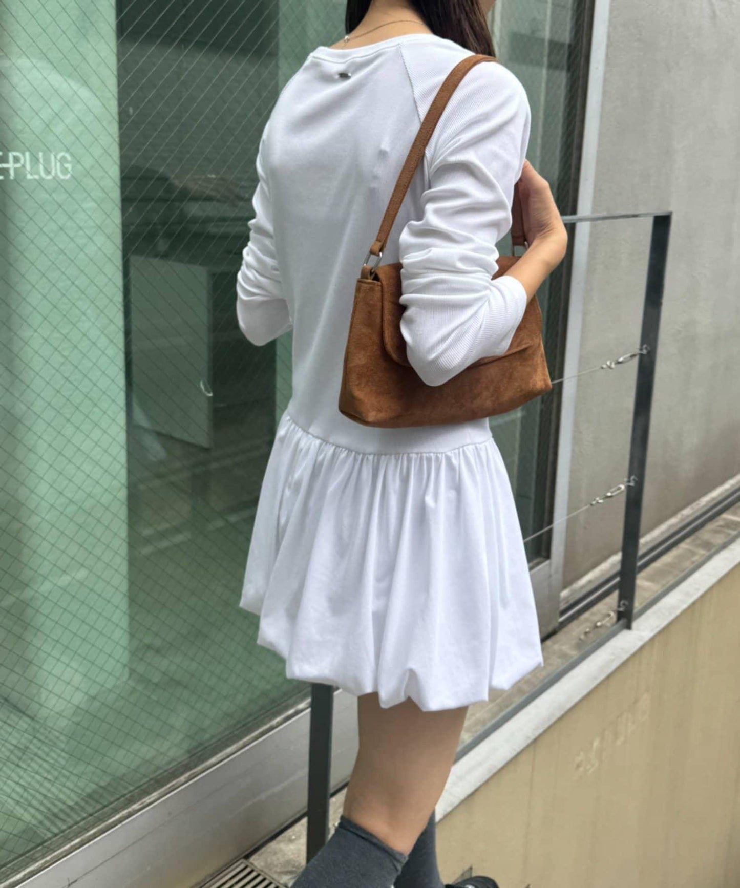 【TERIO韓國企劃】下襬荷葉邊氣球短袖T恤