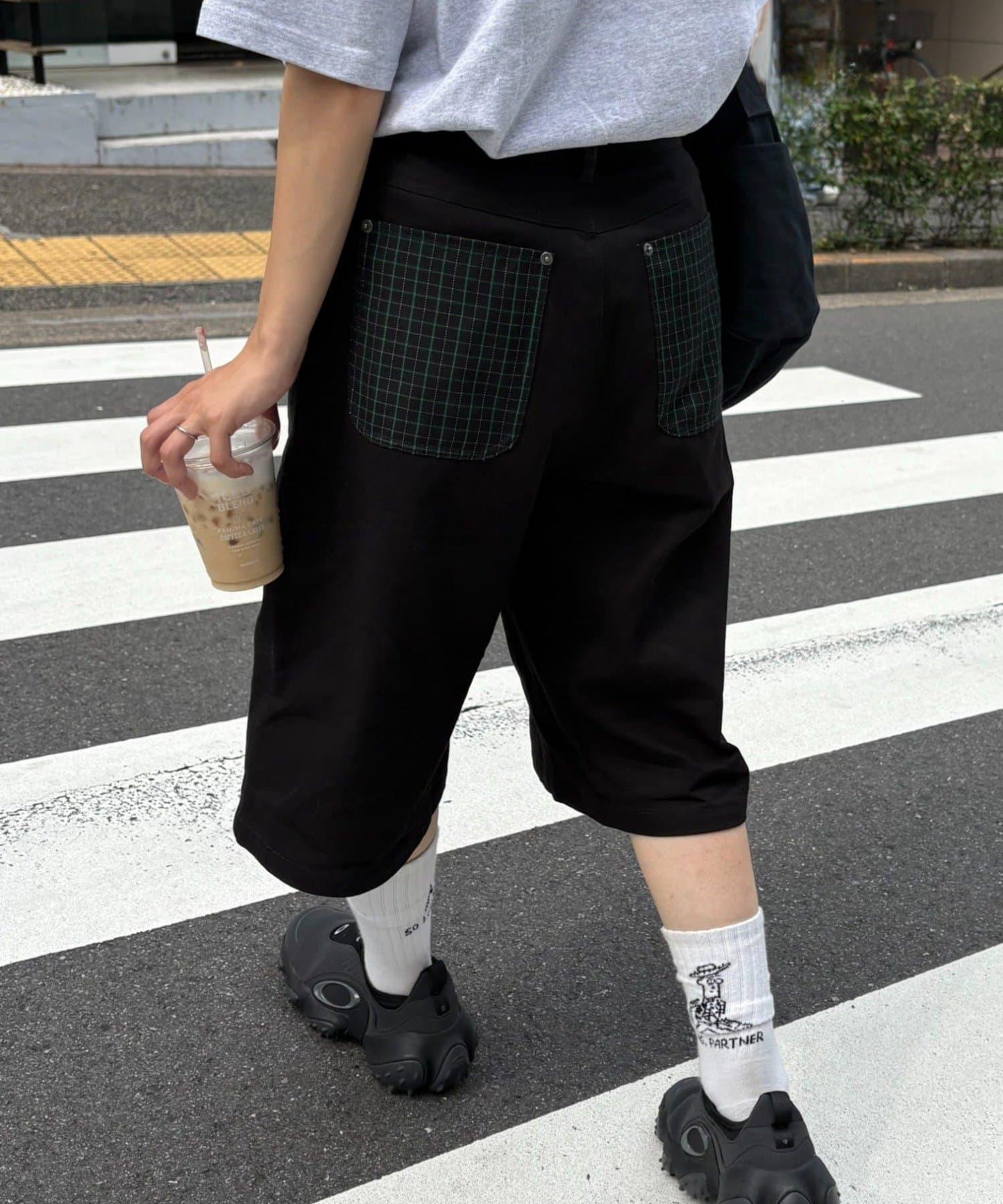 【男女通用】格紋口袋短褲