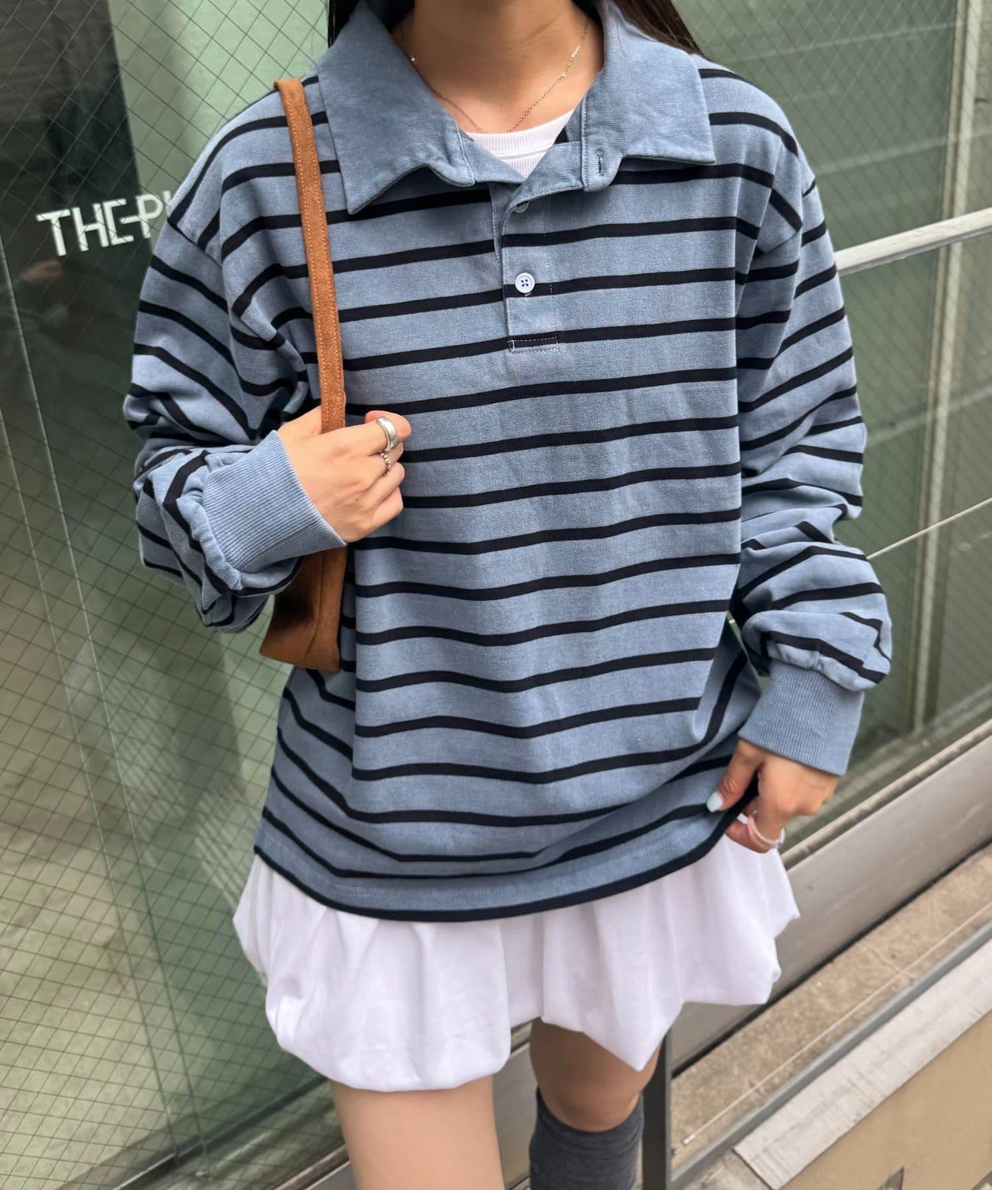 【TERIO韓國企劃】下襬荷葉邊氣球短袖T恤