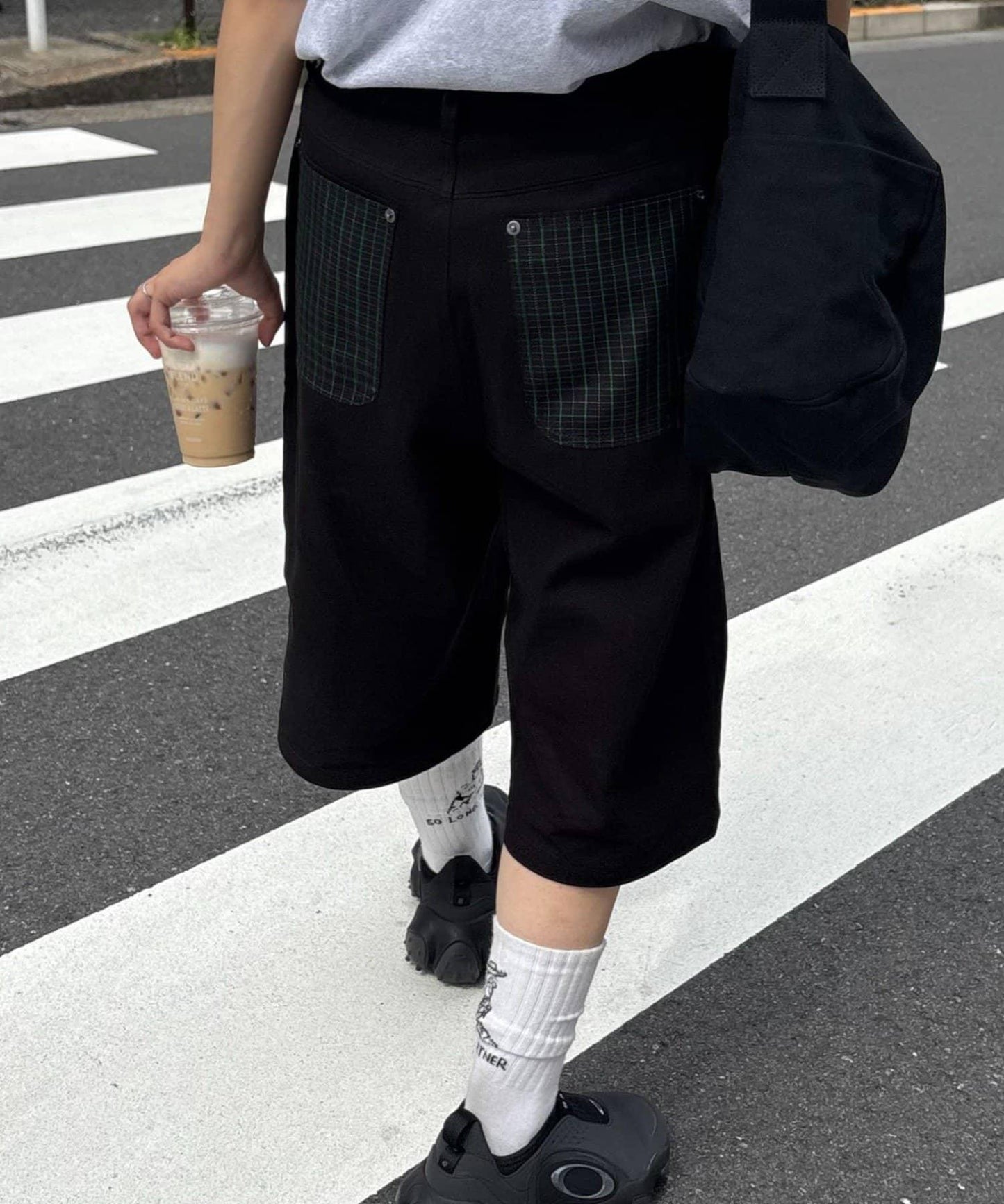 【男女通用】格紋口袋短褲