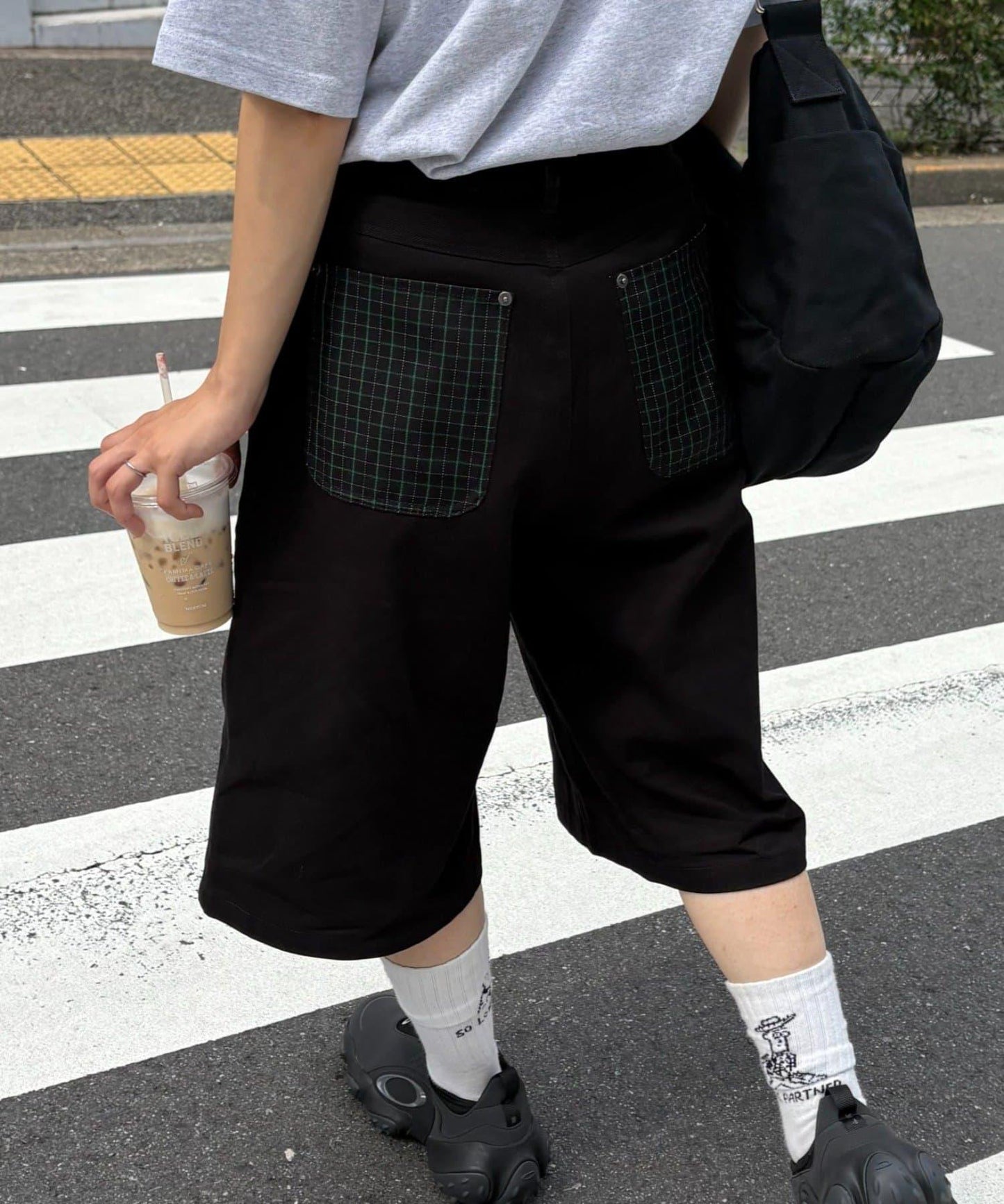 【男女通用】格紋口袋短褲