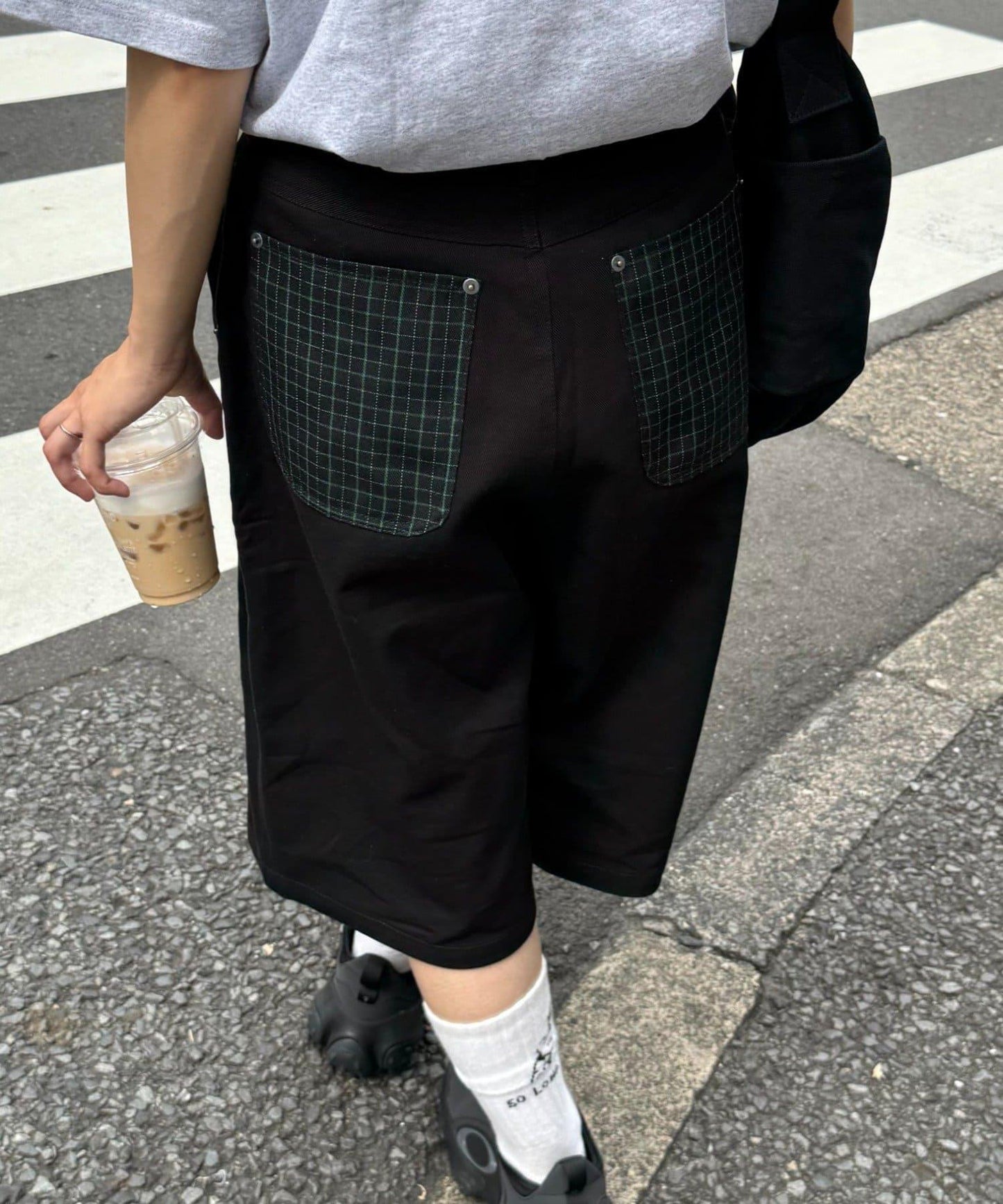 【男女通用】格紋口袋短褲