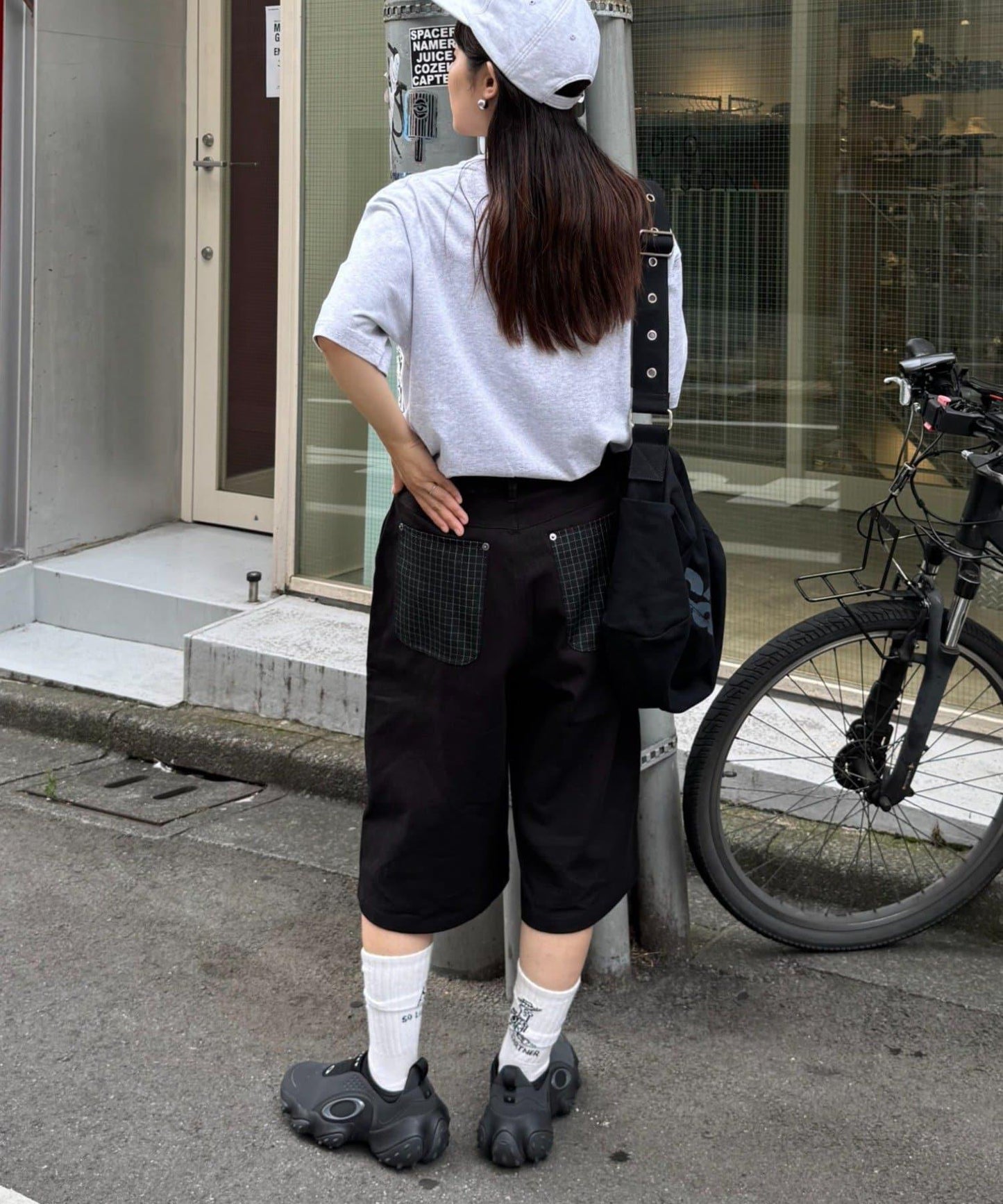 【男女通用】格紋口袋短褲
