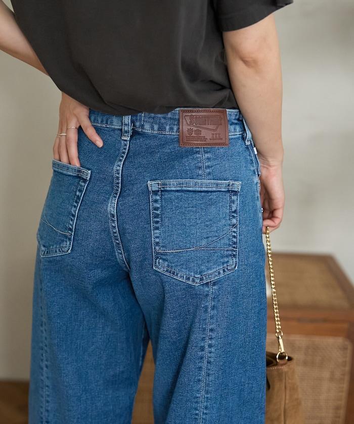 聯名 後開叉 寬鬆直筒