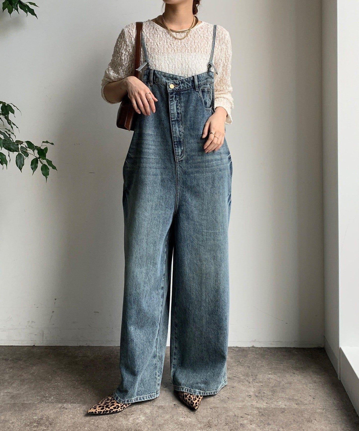 【限定】牛仔連體褲