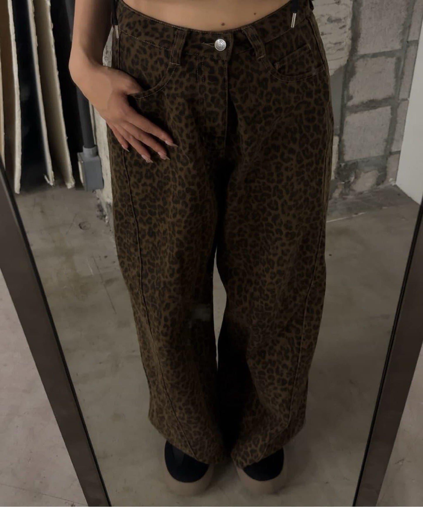 側邊拼接寬鬆褲