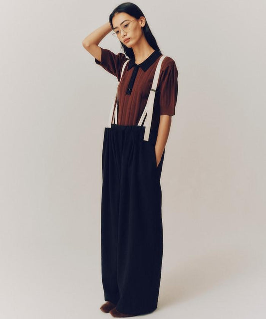 2WAY吊帶褲 / 寬鬆休閒褲