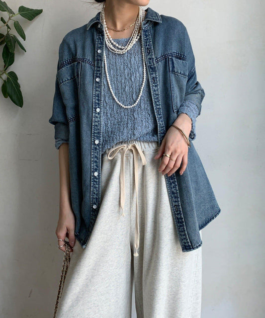 Lyocell牛仔口袋襯衫