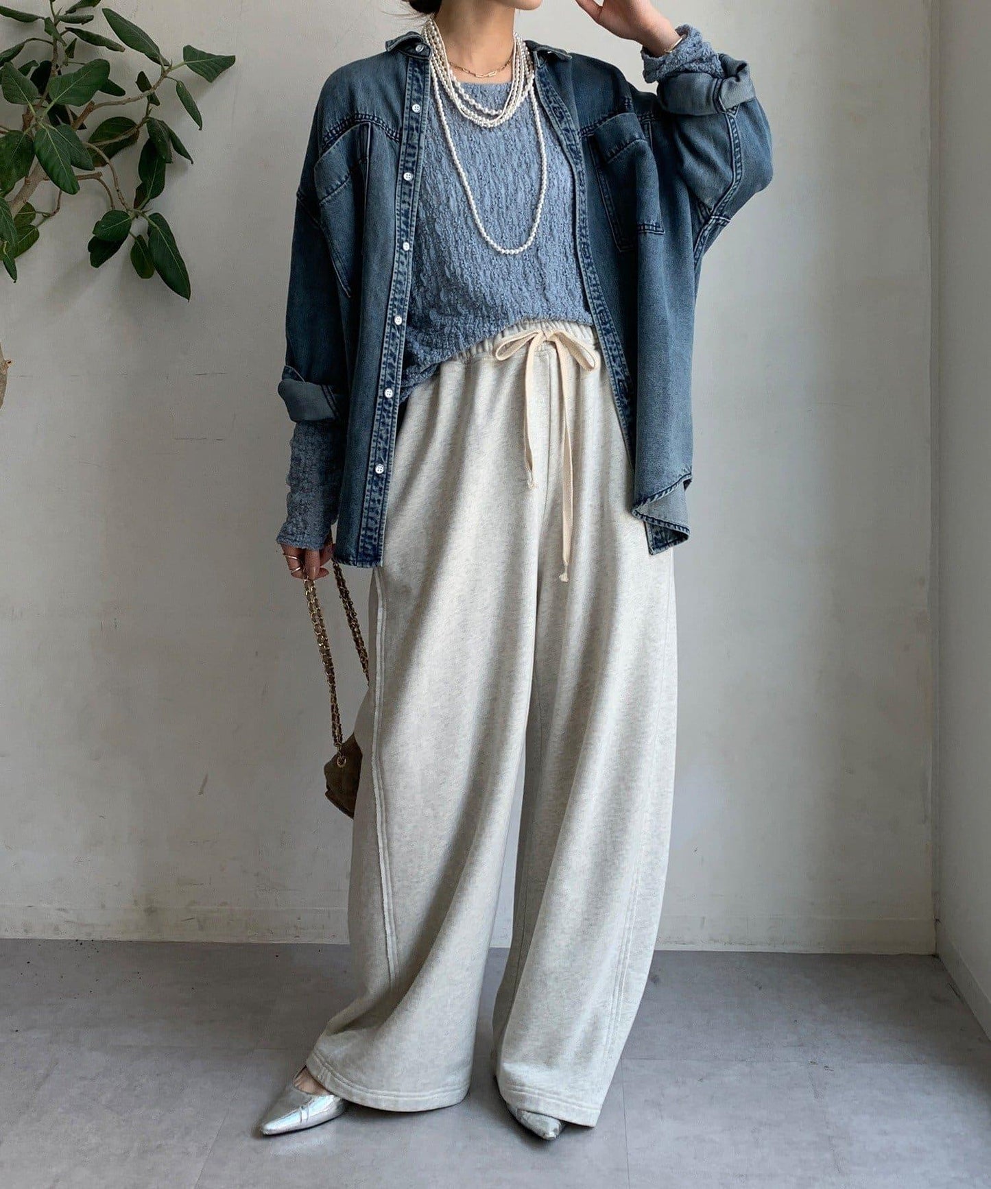 Lyocell牛仔口袋襯衫