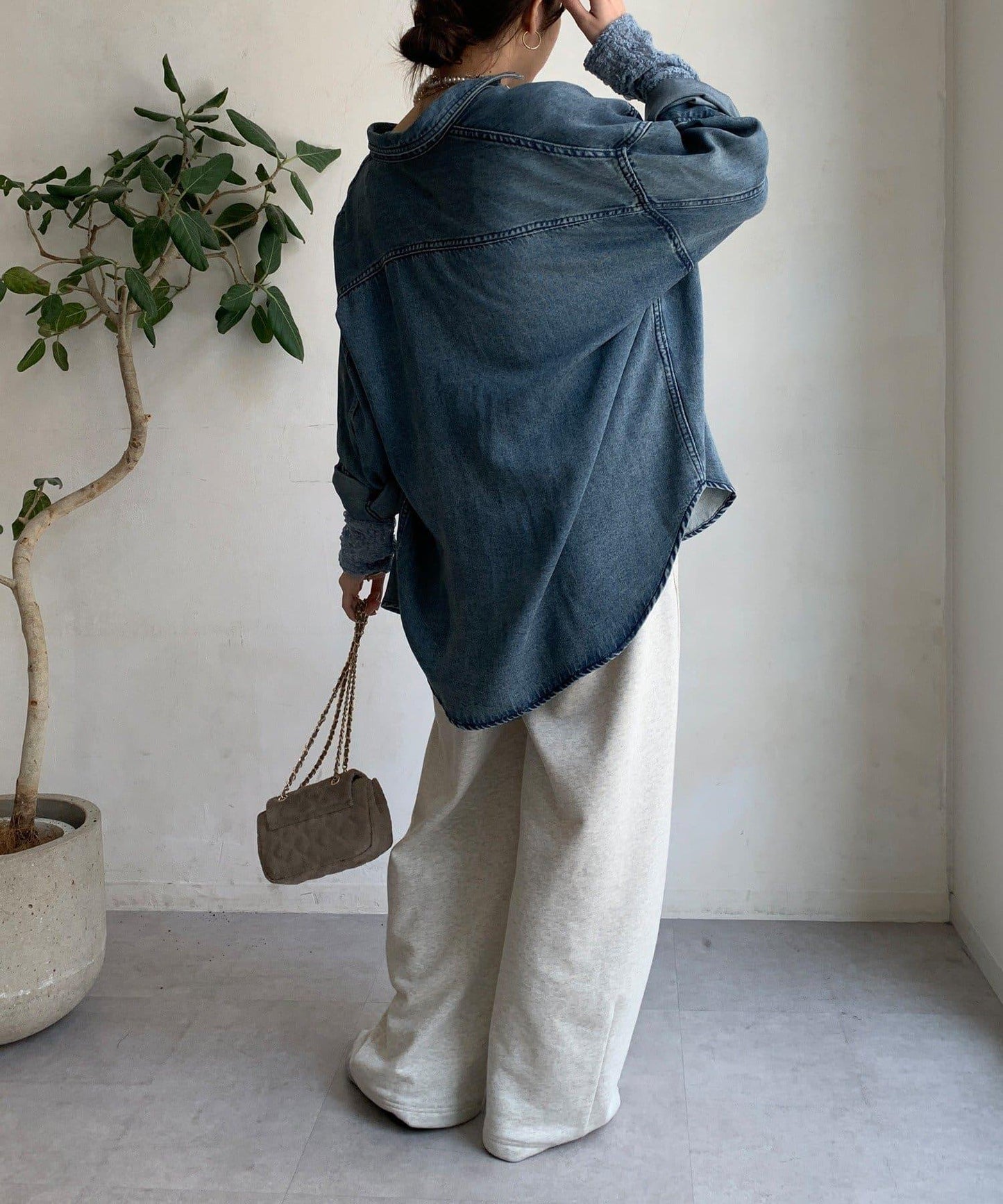 Lyocell牛仔口袋襯衫