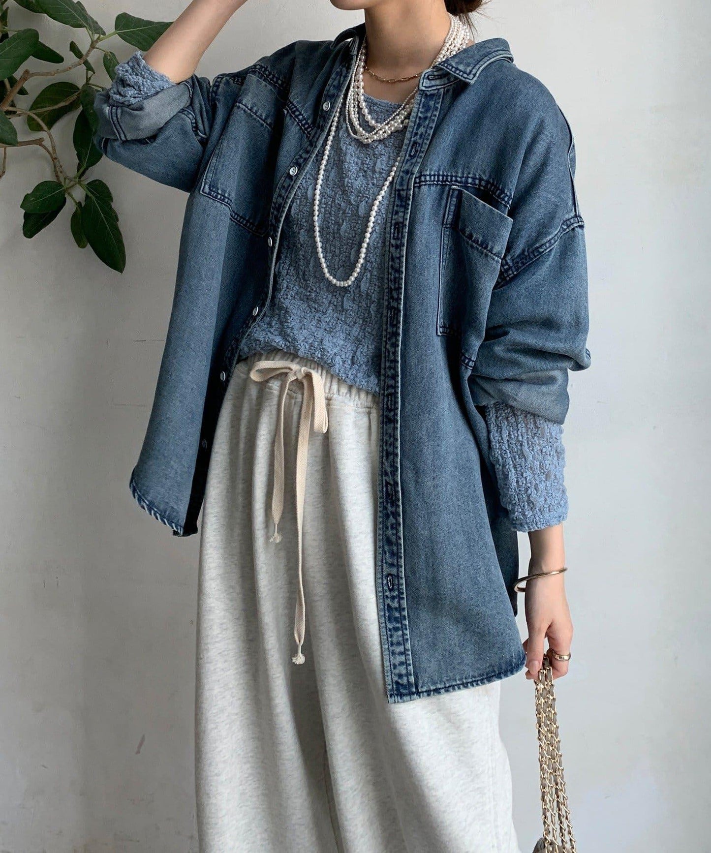 Lyocell牛仔口袋襯衫