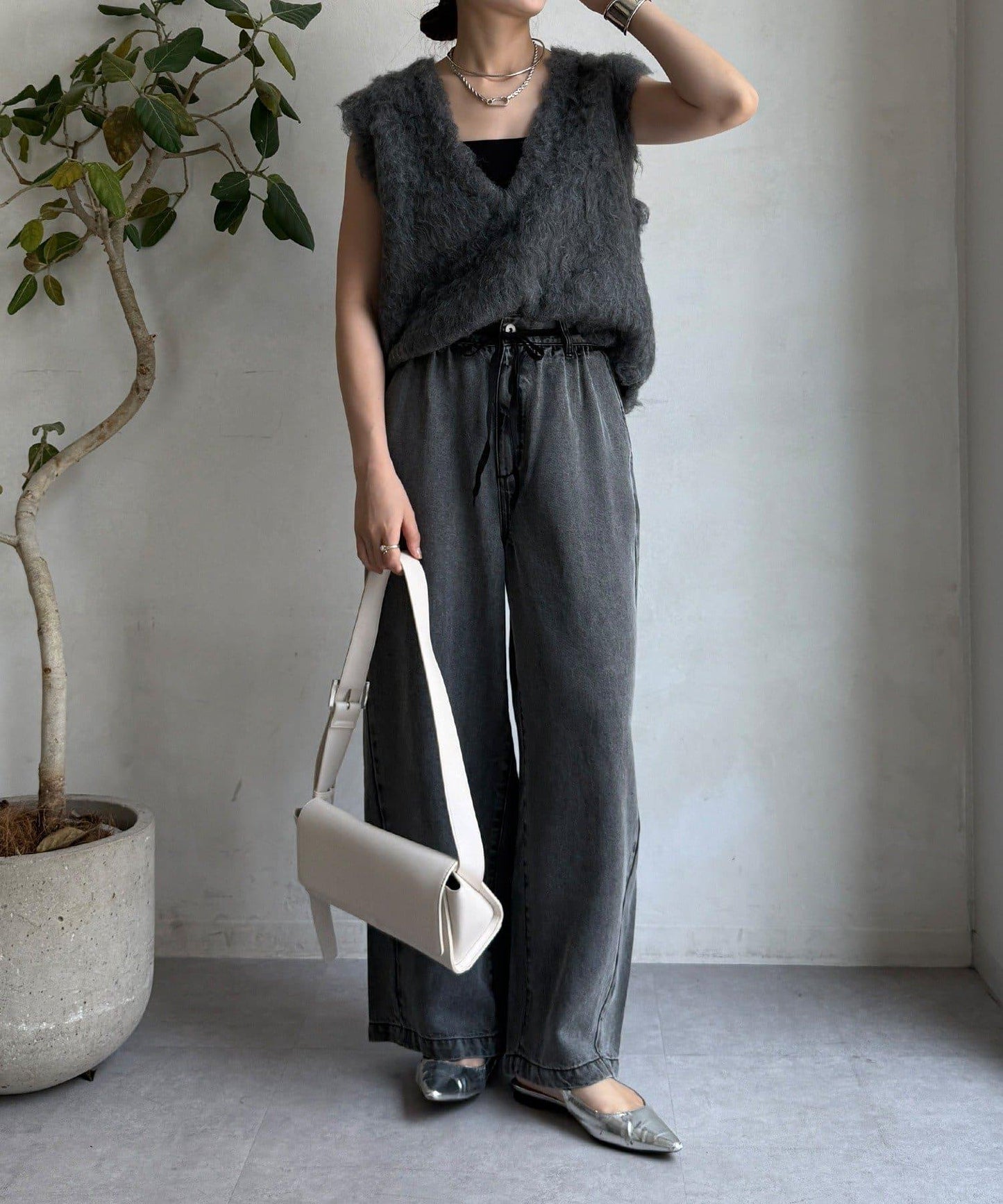 Lyocell寬鬆牛仔褲