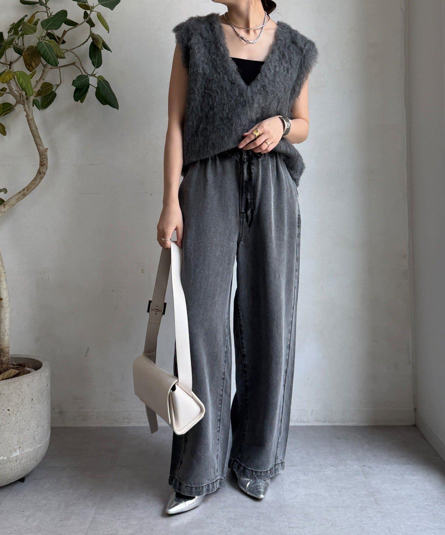 Lyocell寬鬆牛仔褲