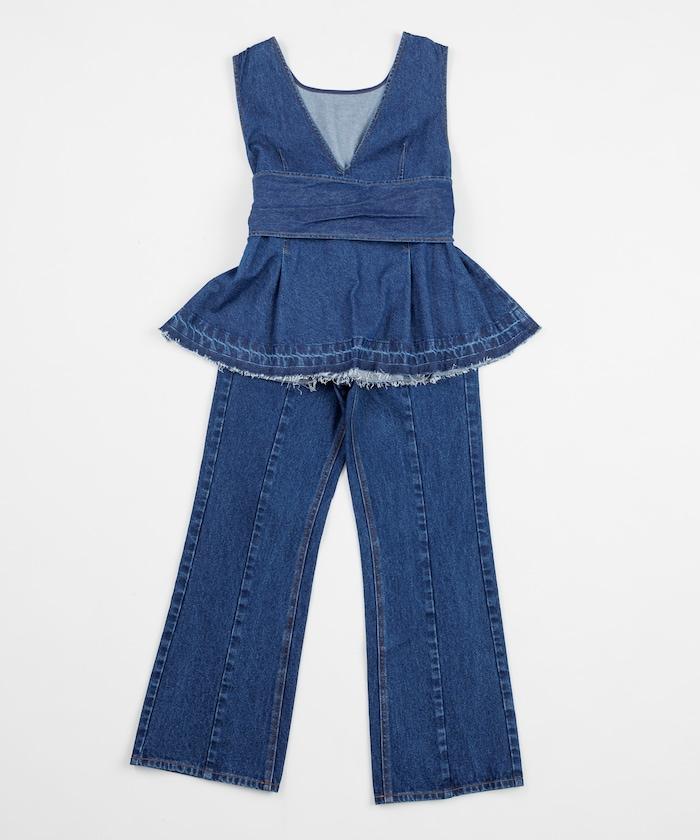 【全骨架優勝!系列】 改良風 牛仔褲<套裝搭配適用>