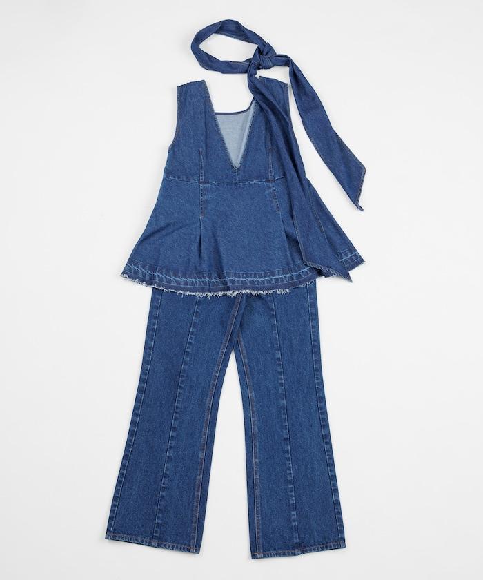 【全骨架優勝!系列】 改良風 牛仔褲<套裝搭配適用>