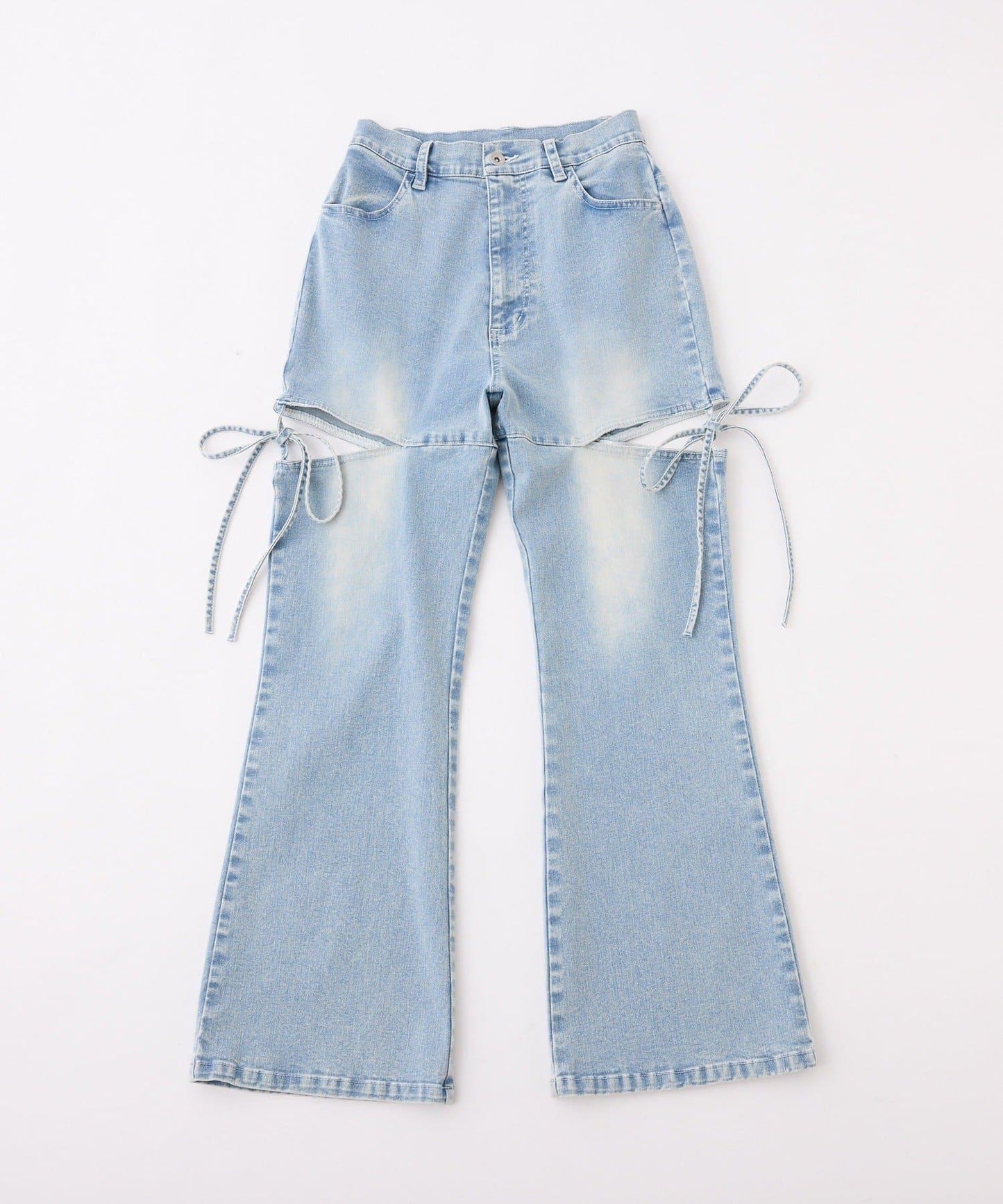 側開美腿拉伸牛仔褲