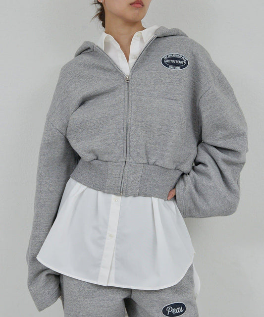 【豌豆】木質拉鍊衛衣