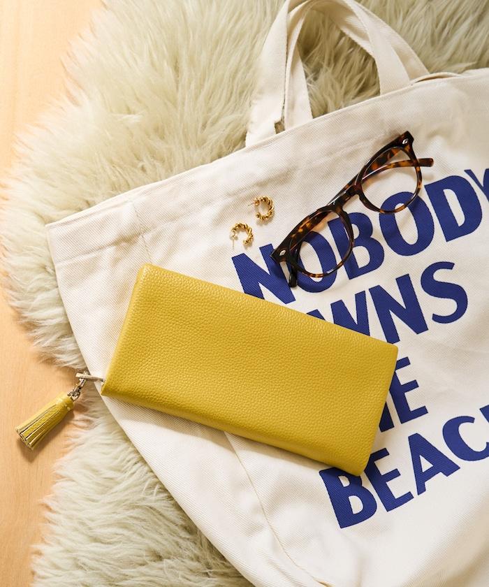 牛皮革 帶 流蘇 拉鍊 錢包