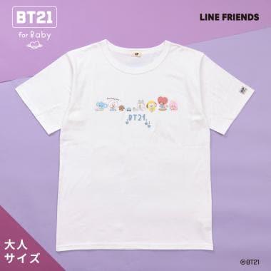 【《BT21》】印花及刺繡短袖T恤(成人款)