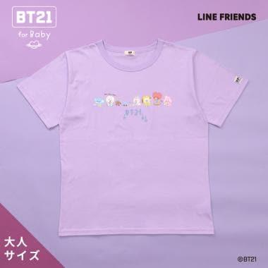 【《BT21》】印花及刺繡短袖T恤(成人款)