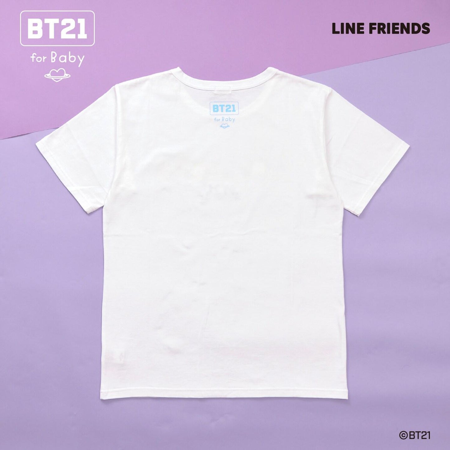 【《BT21》】印花及刺繡短袖T恤(成人款)