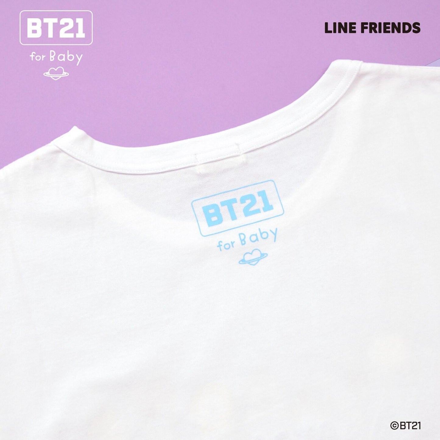 【《BT21》】印花及刺繡短袖T恤(成人款)
