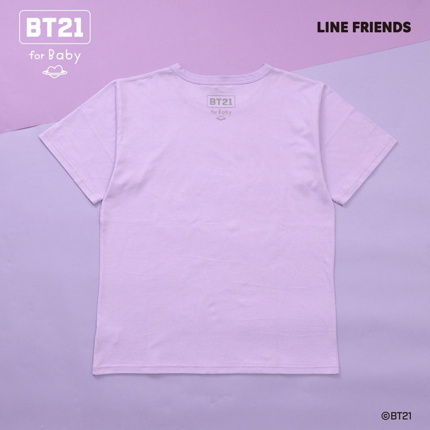 【《BT21》】印花及刺繡短袖T恤(成人款)