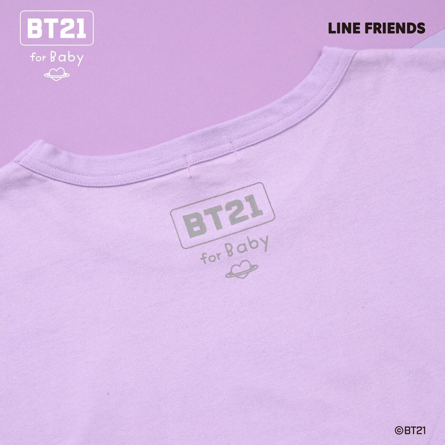 【《BT21》】印花及刺繡短袖T恤(成人款)