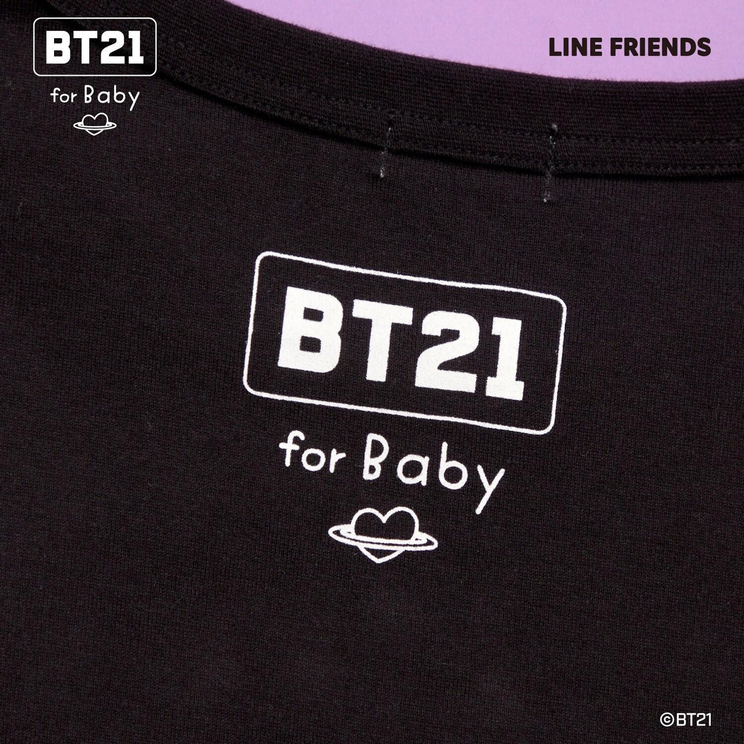 【《BT21》】印花及刺繡短袖T恤(成人款)