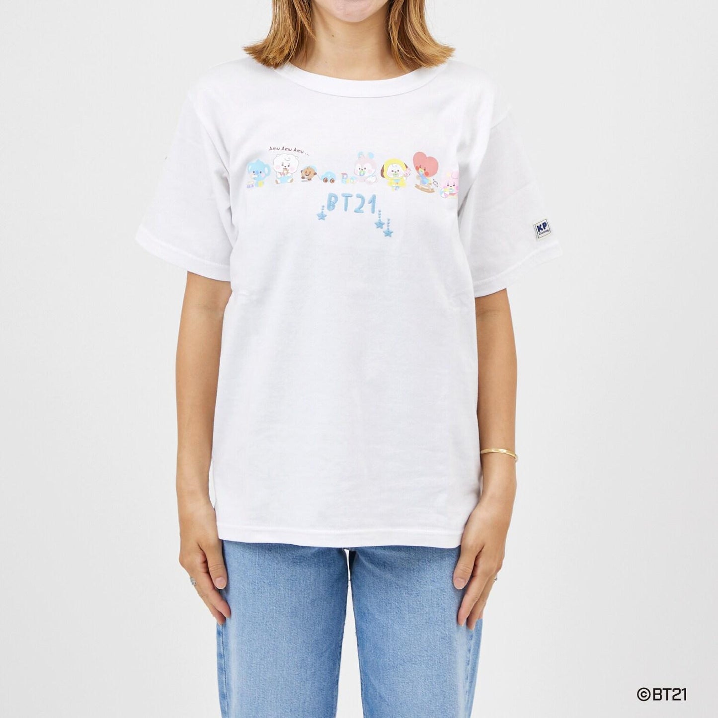 【《BT21》】印花及刺繡短袖T恤(成人款)