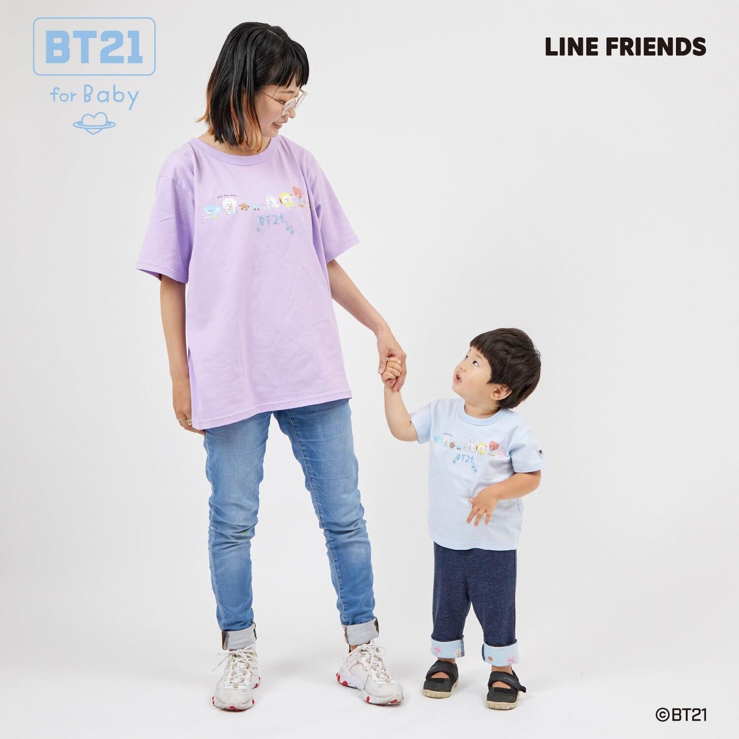 【《BT21》】印花及刺繡短袖T恤(成人款)