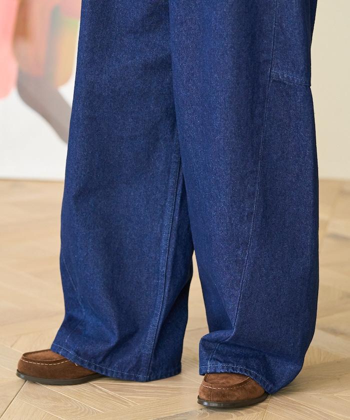 洗水處理 曲線寬鬆牛仔褲