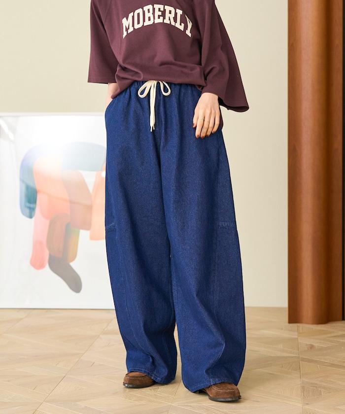 洗水處理 曲線寬鬆牛仔褲