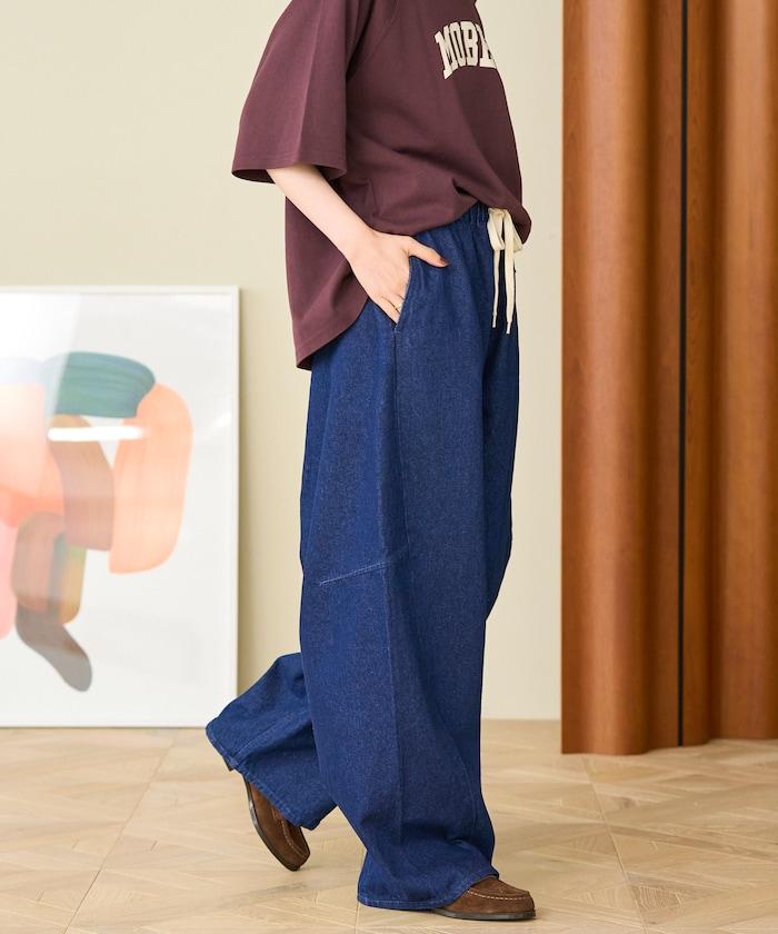 洗水處理 曲線寬鬆牛仔褲