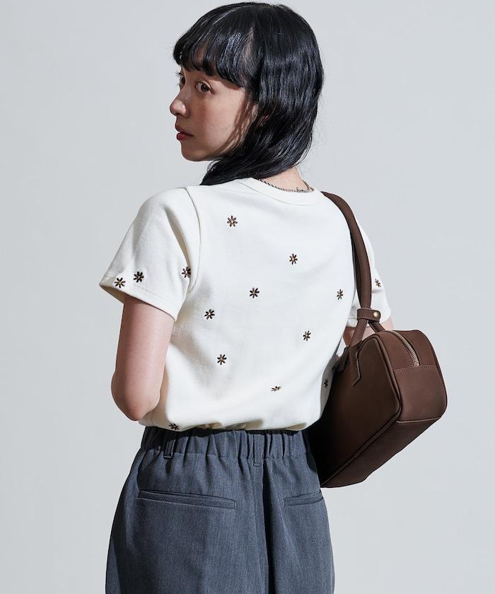 迷你雛菊刺繡T恤/肋T恤