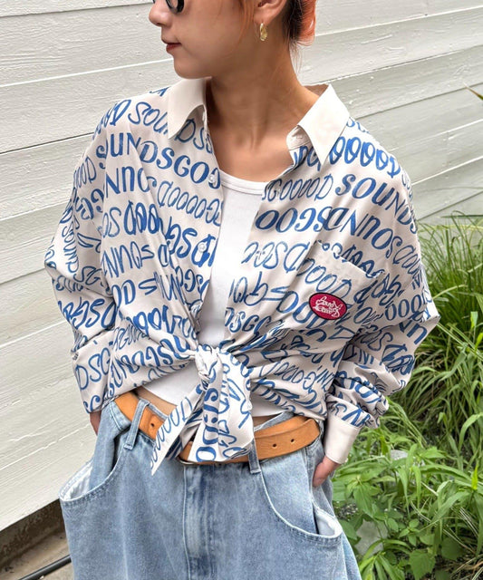 【SOUNDSGOOOOD】全印花logo襯衫