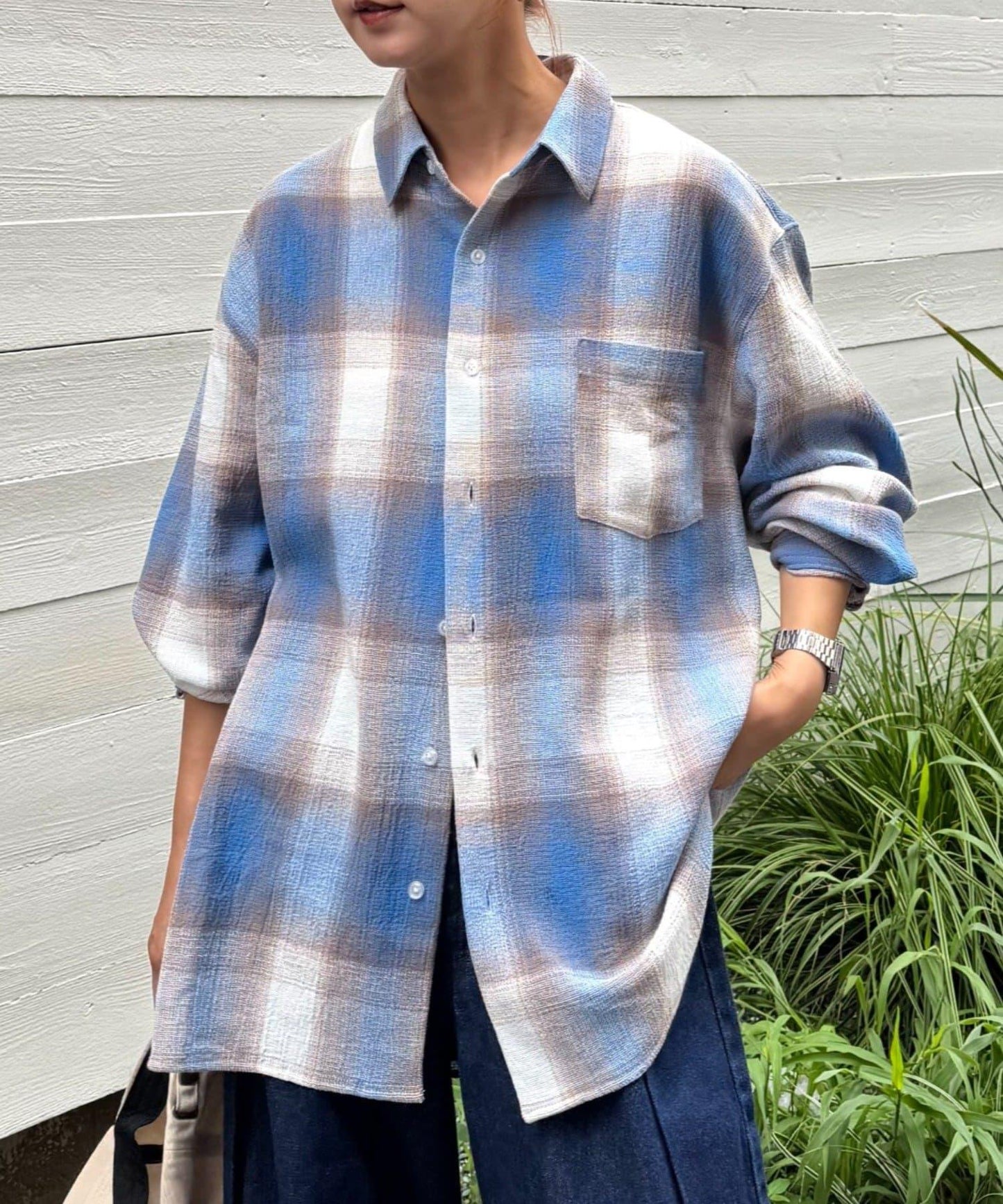 【男女通用】卡拉米奧利奧佈雷格格紋襯衫