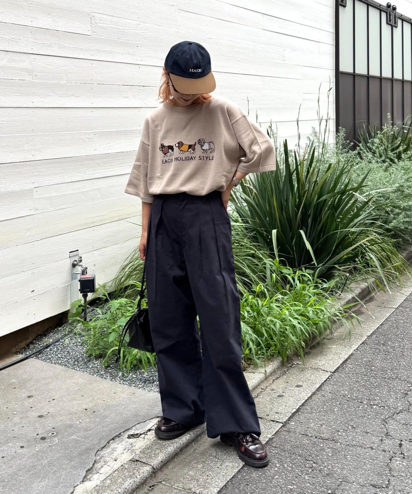 【男女通用】動物紋狗夏季針織半袖T恤