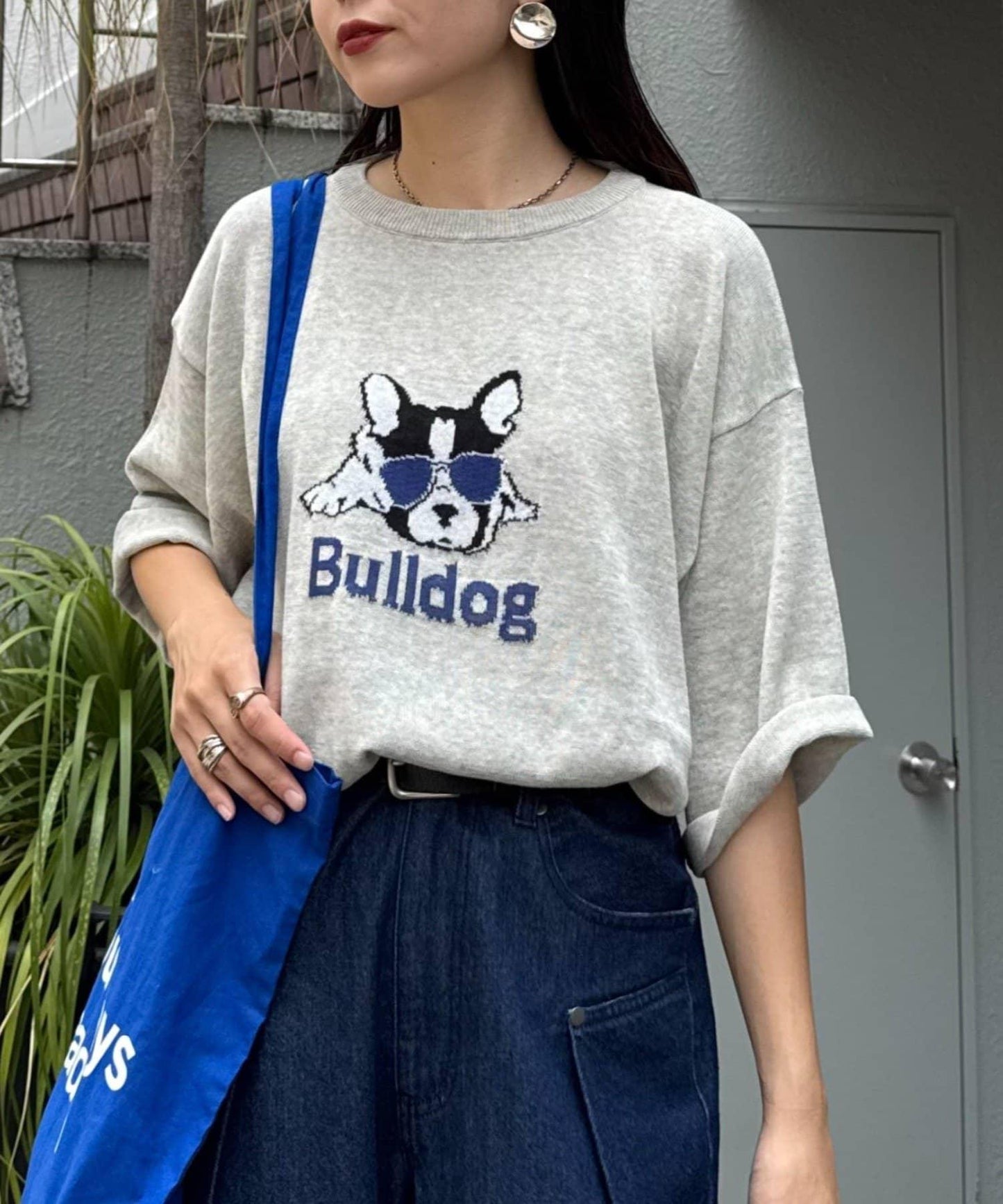 【男女通用】動物紋狗夏季針織半袖T恤