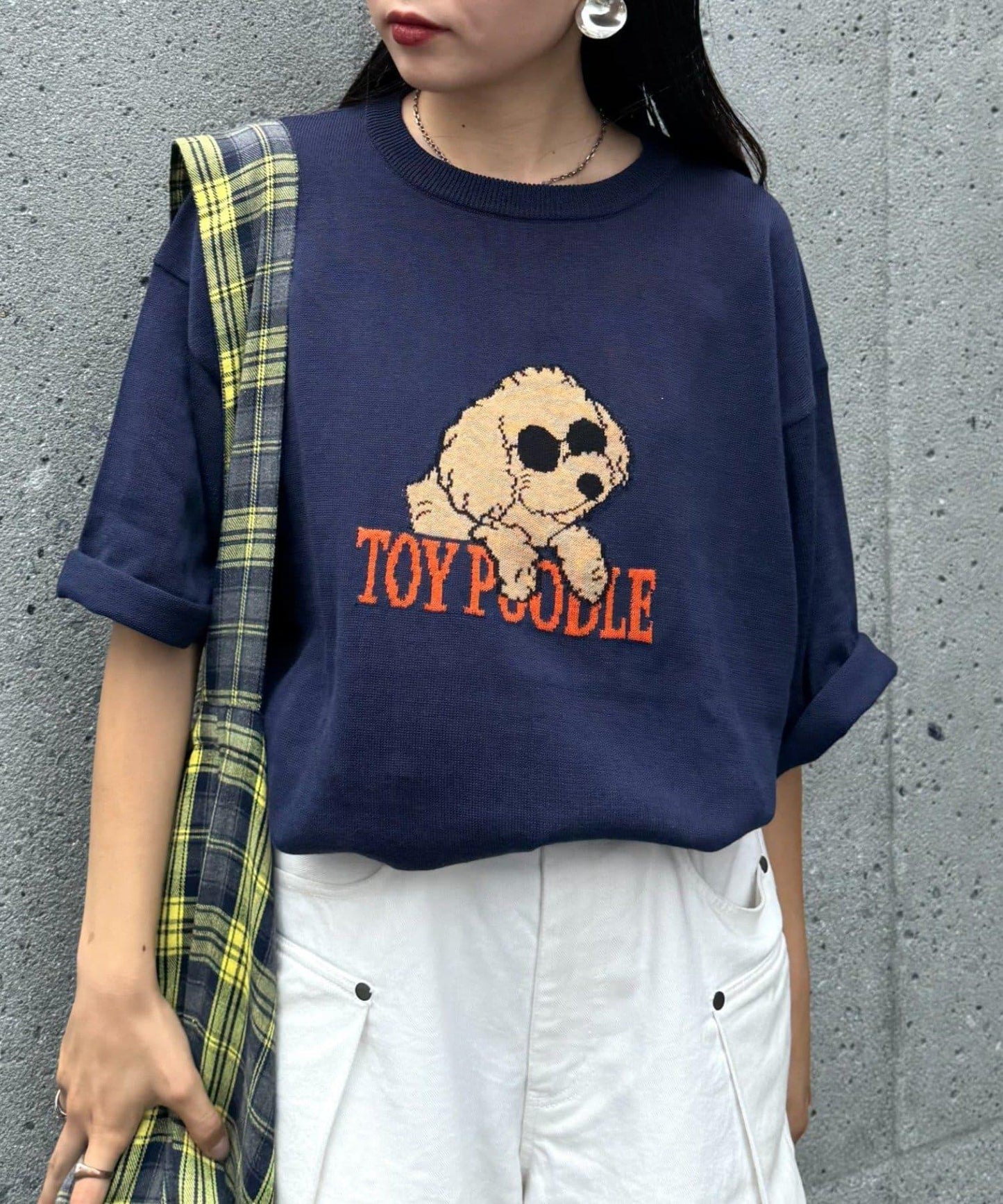 【男女通用】動物紋狗夏季針織半袖T恤