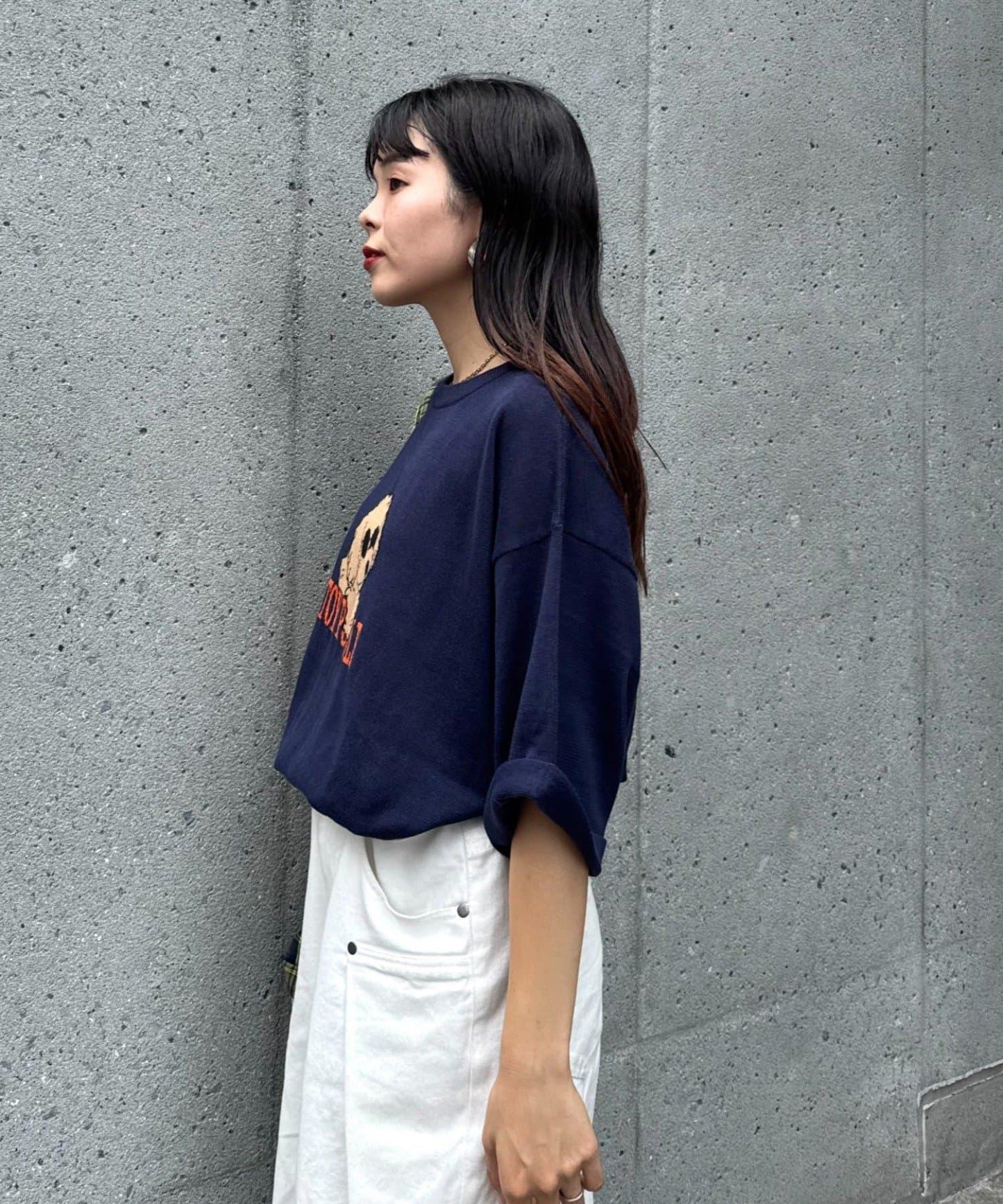 【男女通用】動物紋狗夏季針織半袖T恤