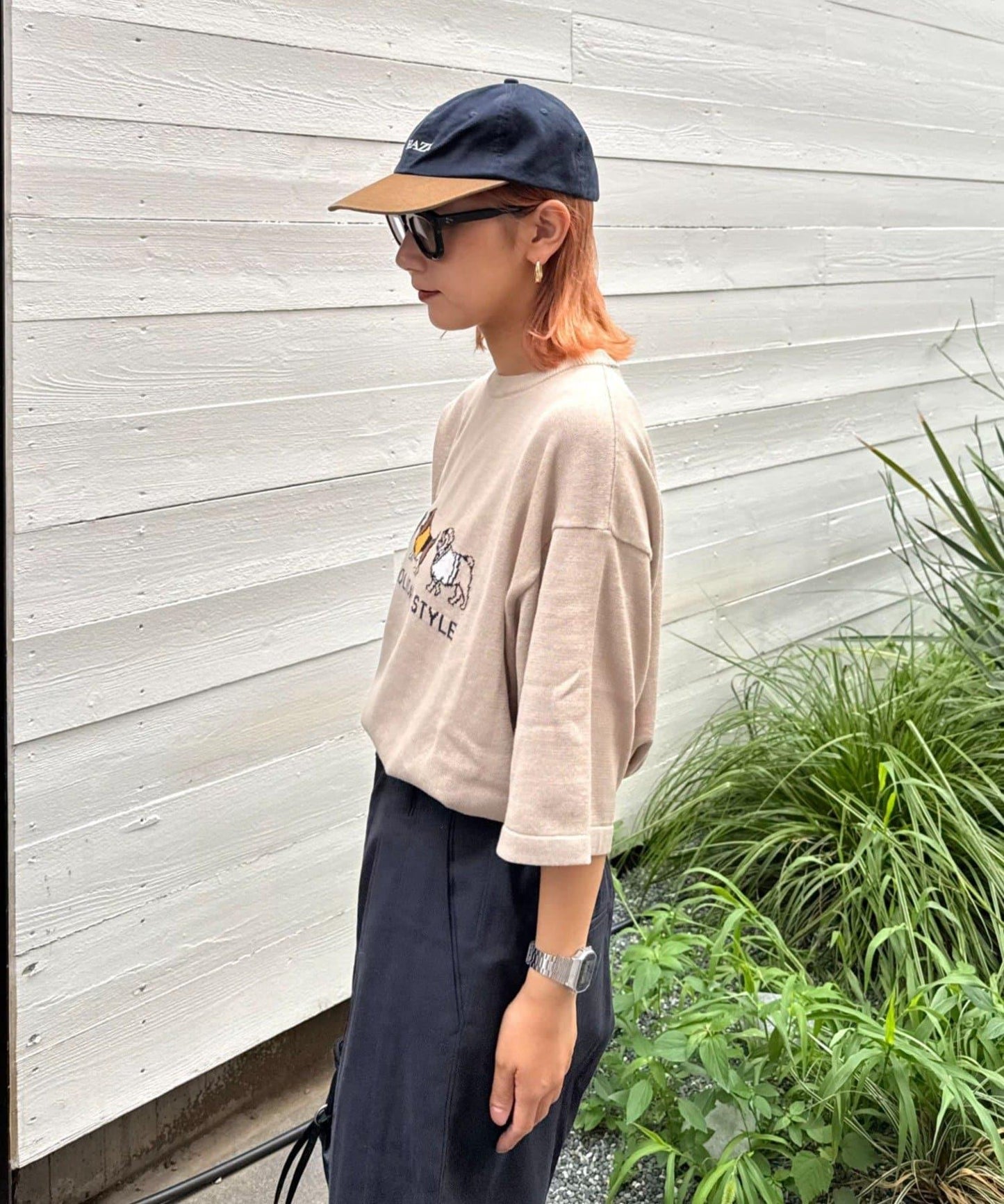 【男女通用】動物紋狗夏季針織半袖T恤